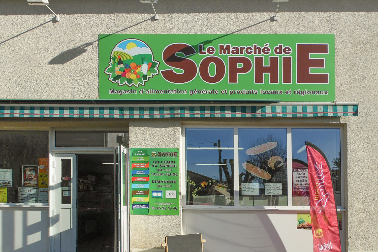 habillage facade « Marché de Sophie »