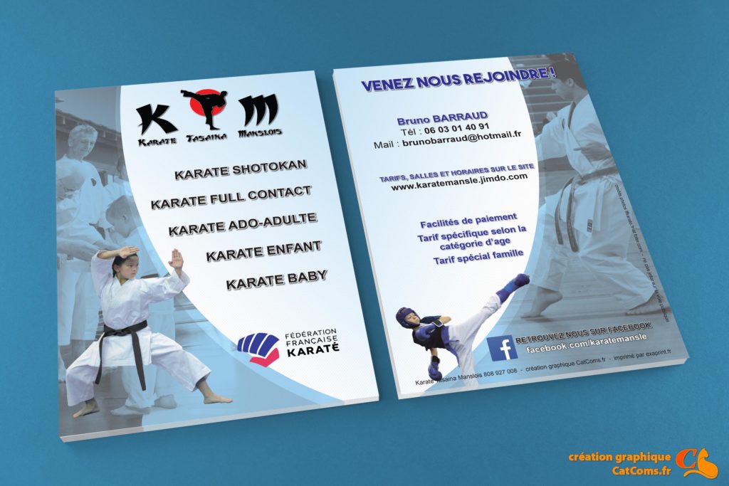 Flyer pour le club de karaté "KTM"