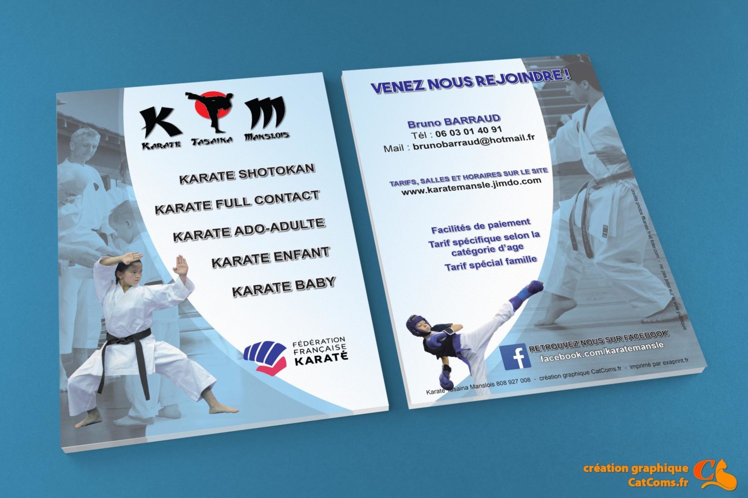 communication imprimée du club de Karaté « KTM »