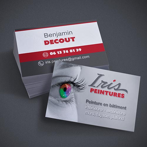 cartes de visites pour une entreprise de peinture